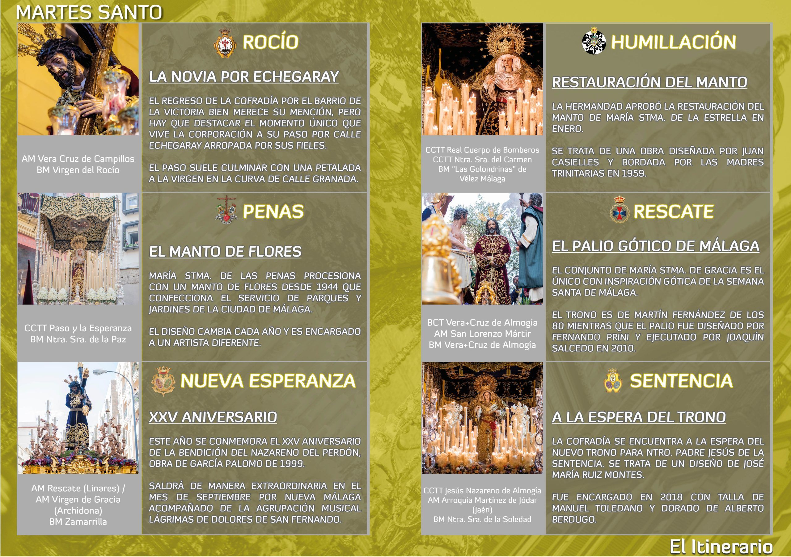 Horarios e itinerarios de la Semana Santa 2024